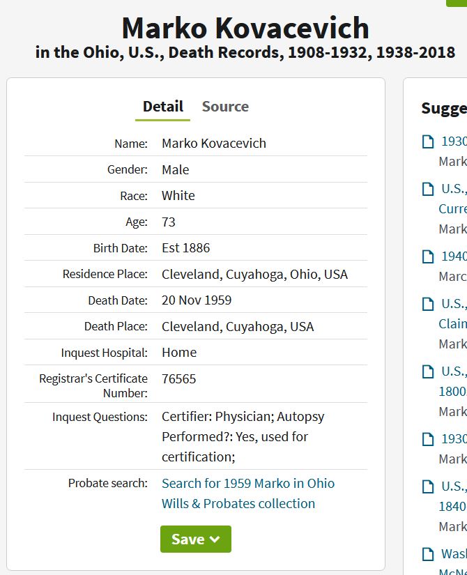 death cert
